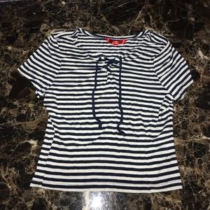 Striped Tie-Up Shirt